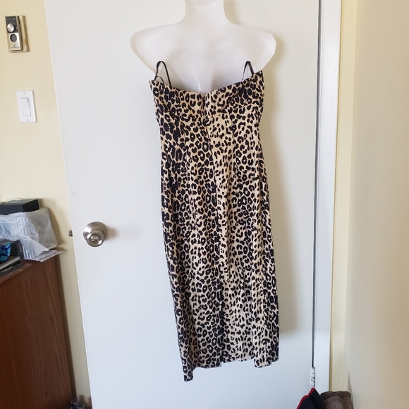 Bebe Cheetah Print Strapless Dress - Picture 3 of 8